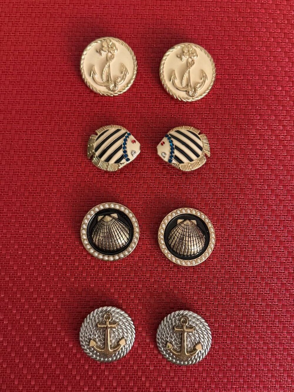 4 SETS: Lindsay Phillips interchangeable snaps. Nautical Styles